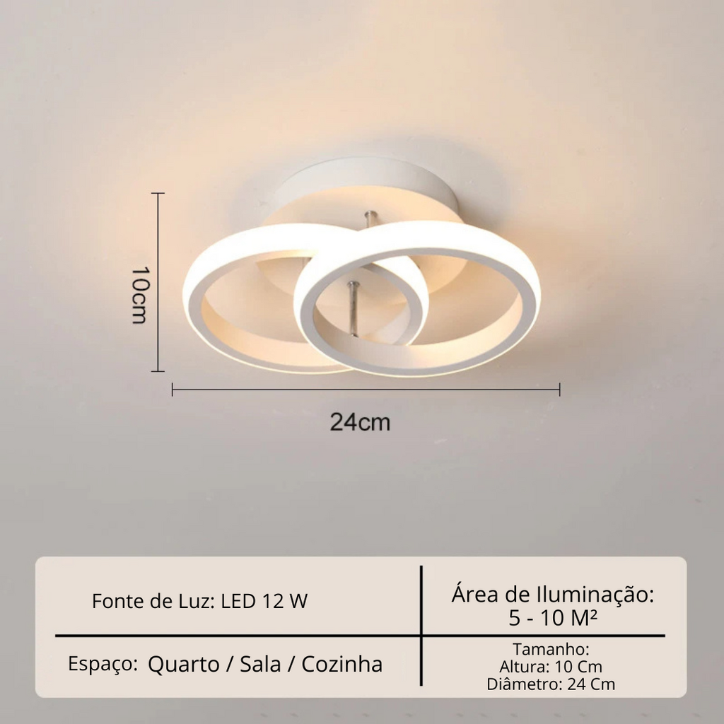 Lustre Para Sala Moderno em LED