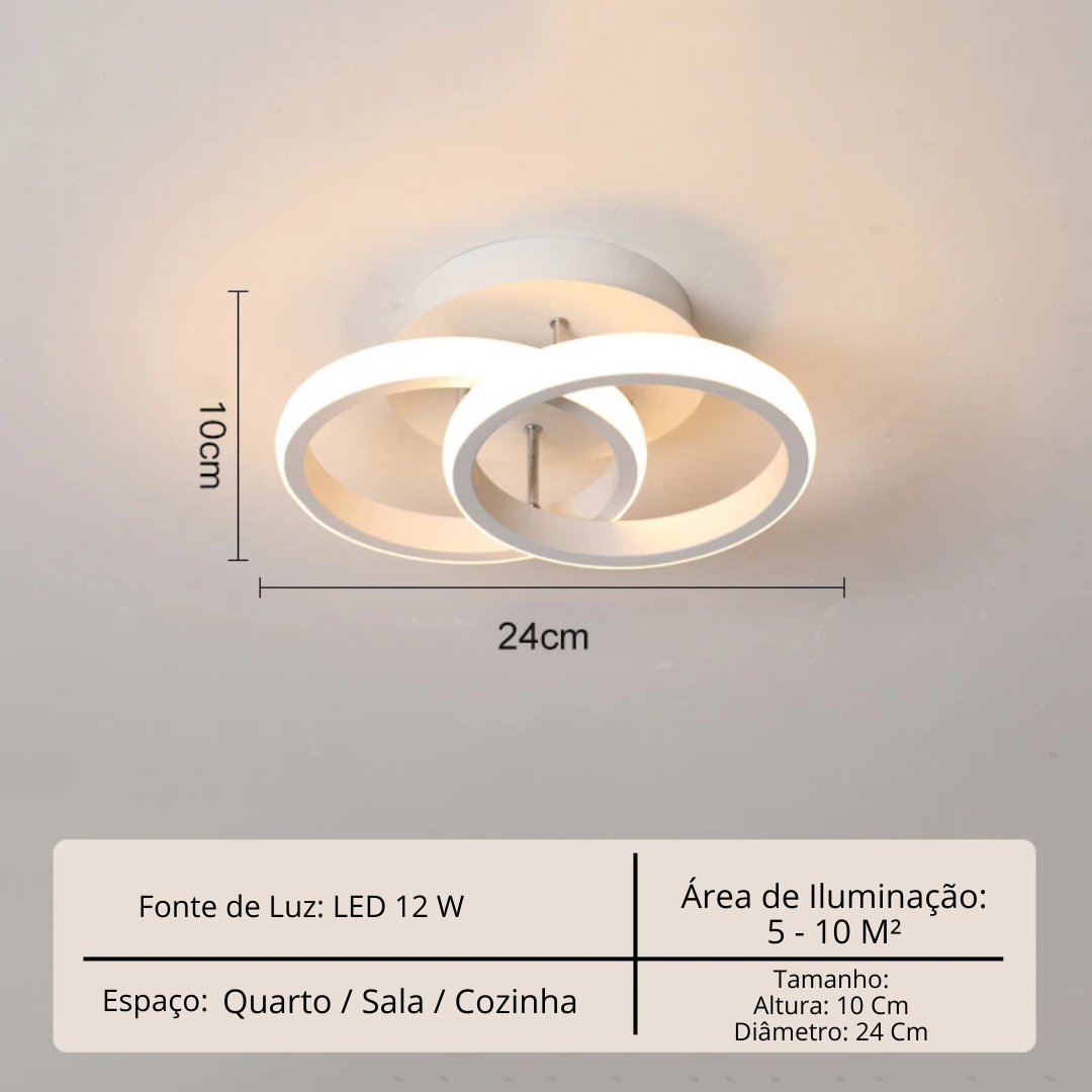 Lustre Para Sala Moderno em LED