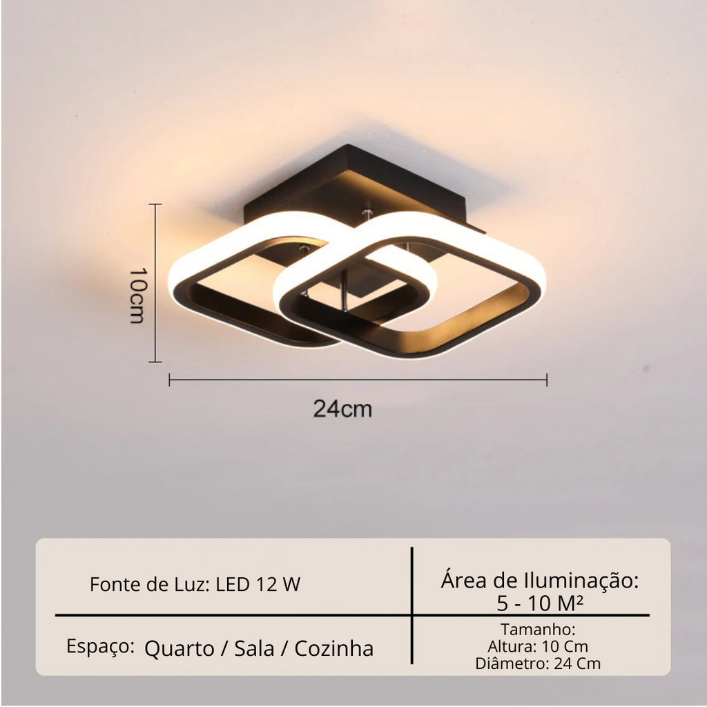 Lustre Para Sala Moderno em LED