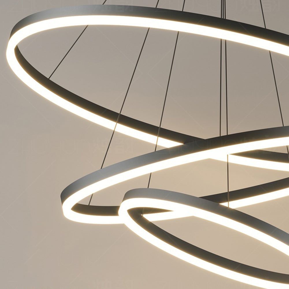 Lustre Pendente Circular Triplo em LED