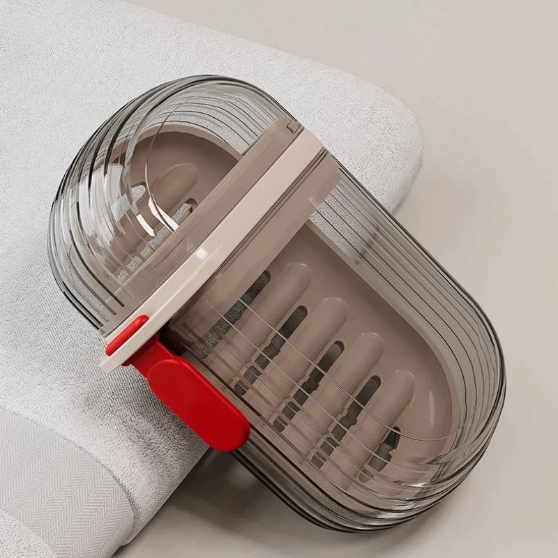 Saboneteira De Viagem com Tampa Vedado Compacta