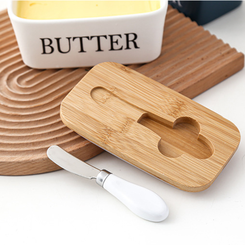 Mantegueira Cerâmica e Tampa de Bambu