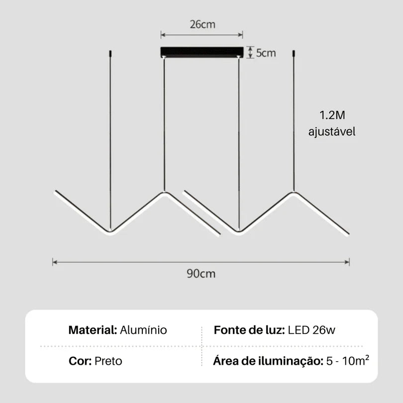 Lustre Pendente Moderno - Minimalista Premium