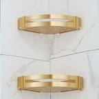 Prateleira De Canto Para Banheiro Dourada