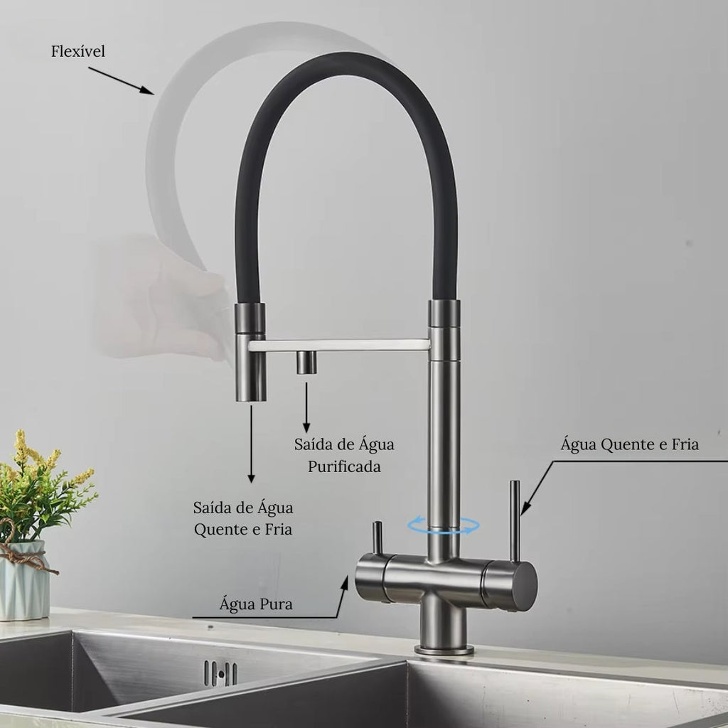 Torneira Gourmet Para Cozinha Modelo Mistral