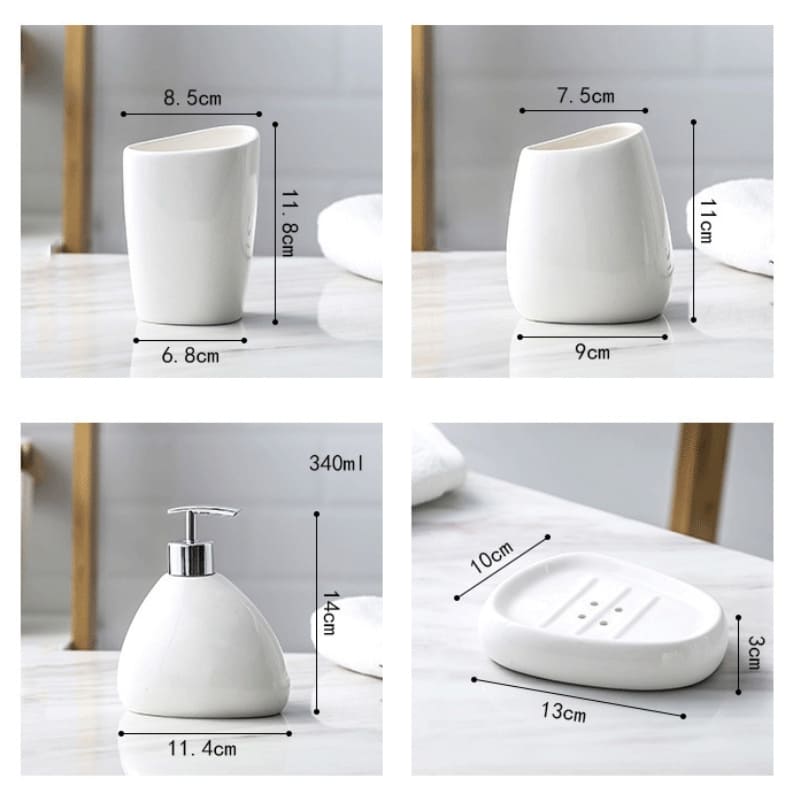 Acessórios Para Banheiro Kit Sofisticado 5 Peças