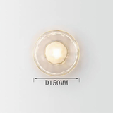 Luminária De Parede De Vidro Arandela Sala/Interna Led Minimalista