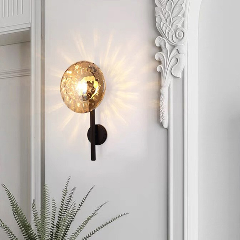 Luminária De Parede De Vidro Arandela Sala/Interna Led Minimalista