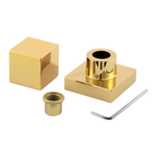 Acabamento Quadrado Registro Dourado Brilhante Padrão Deca