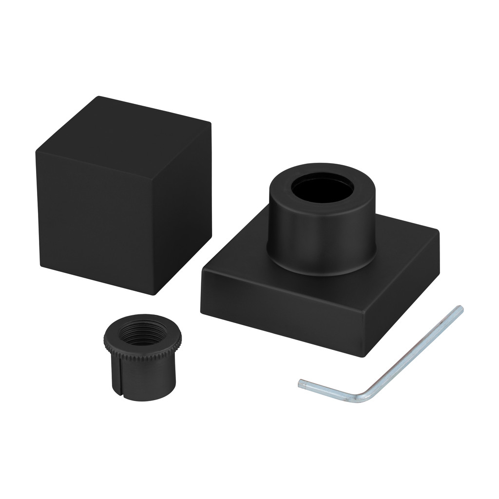 Acabamento Quadrado Preto Fosco Registro Metal Padrão Deca