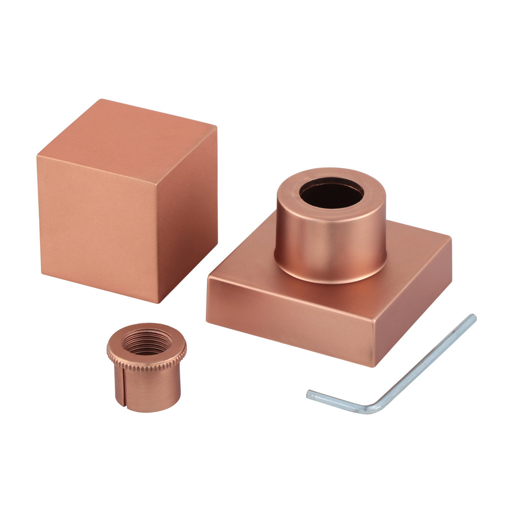 Acabamento Registro Quadrado Rose Gold Fosco Padrão Deca 3/4