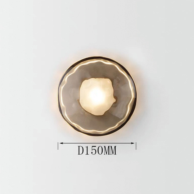 Luminária De Parede De Vidro Arandela Sala/Interna Led Minimalista