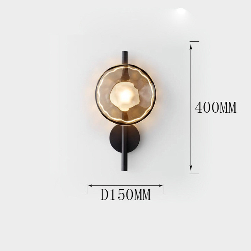 Luminária De Parede De Vidro Arandela Sala/Interna Led Minimalista