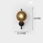 Luminária De Parede De Vidro Arandela Sala/Interna Led Minimalista