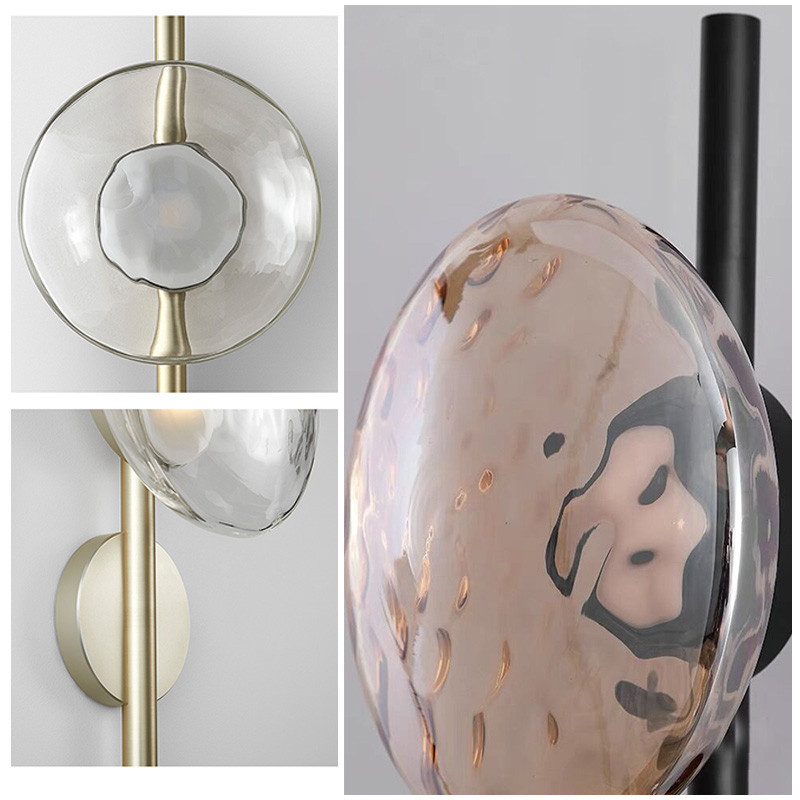 Luminária De Parede De Vidro Arandela Sala/Interna Led Minimalista