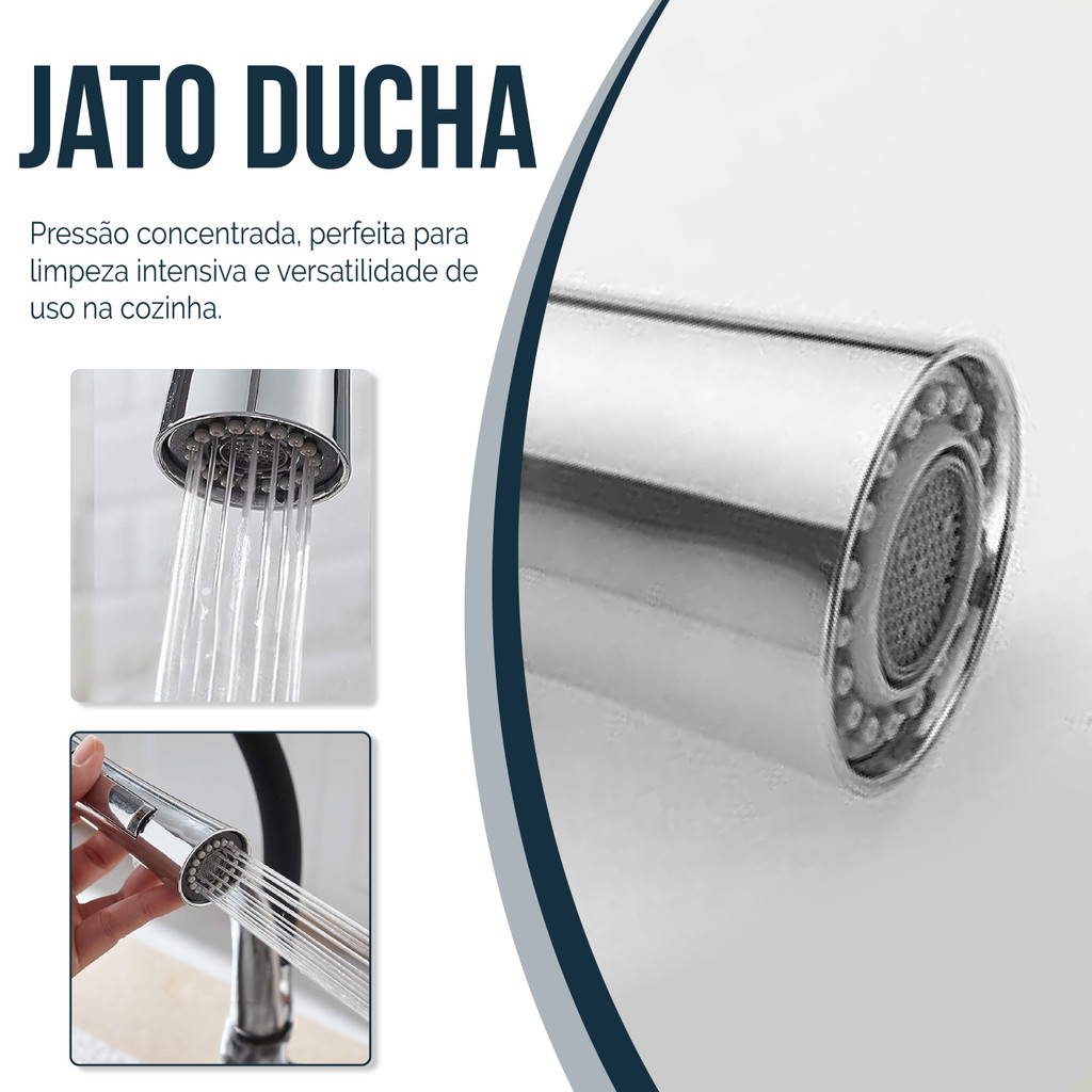 Cuba Para Pia De Cozinha Gourmet Kit Dupla Quadrada C/ Torneira Flexível