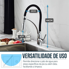 Cuba Para Pia De Cozinha Gourmet Kit Dupla Quadrada C/ Torneira Flexível