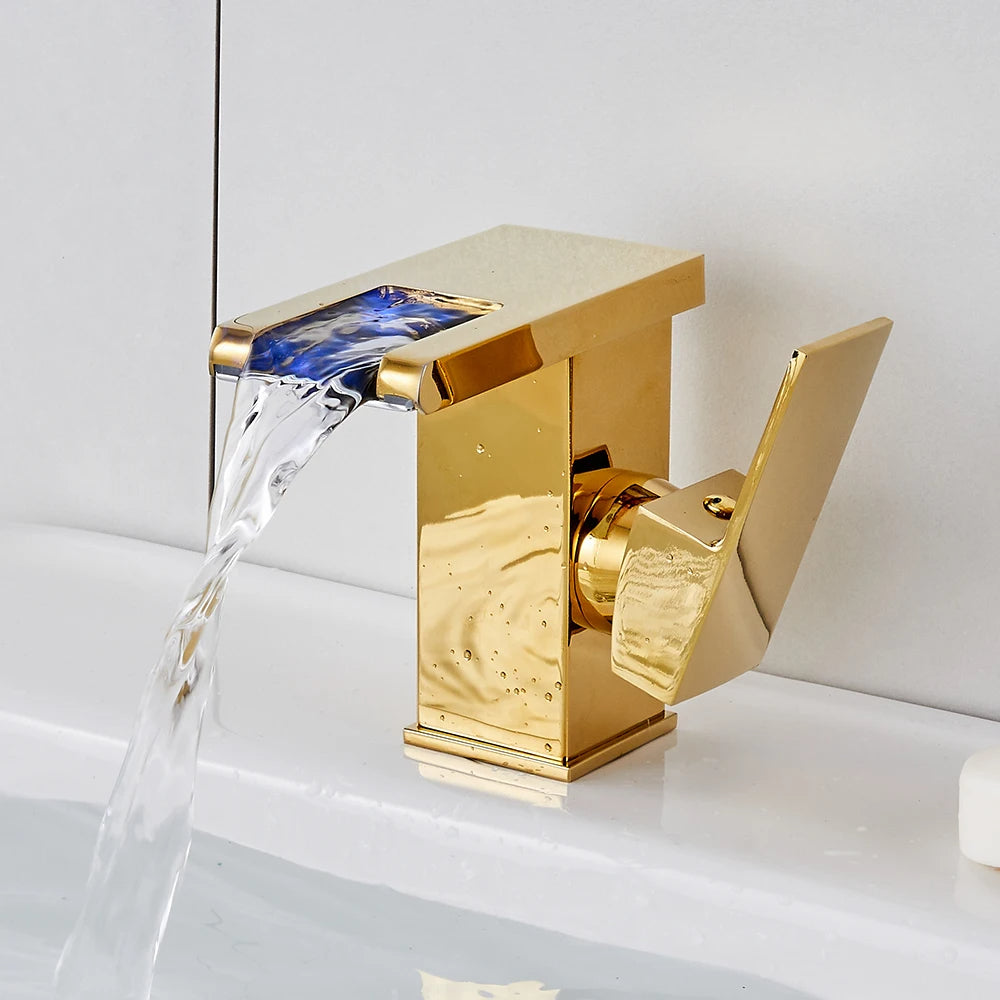 Torneira Gourmet Para Banheiro Monocomando - Rubinette Preto Com Dourado