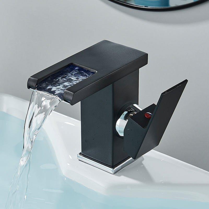 Torneira Gourmet Para Banheiro Monocomando - Rubinette Preto Com Dourado