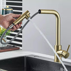 Torneira Gourmet para Cozinha Retrátil 360º Monocomando Pulverizador Dupla Misturador