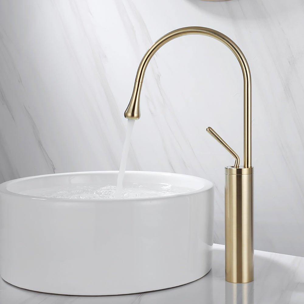 Torneira Para Banheiro Monocomando Misturador Lucca Dourado