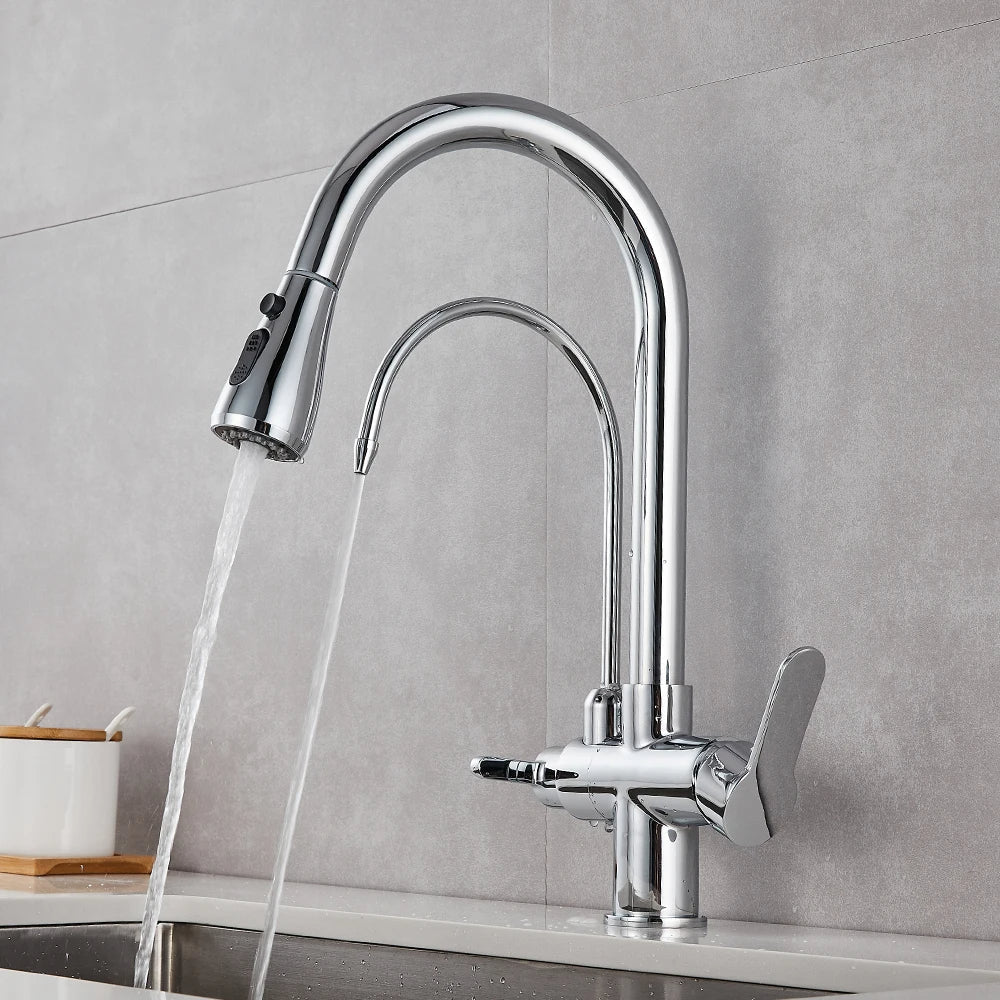 Torneira Para Cozinha Gourmet Monocomando Dupla Função Filtro Jato Extensível