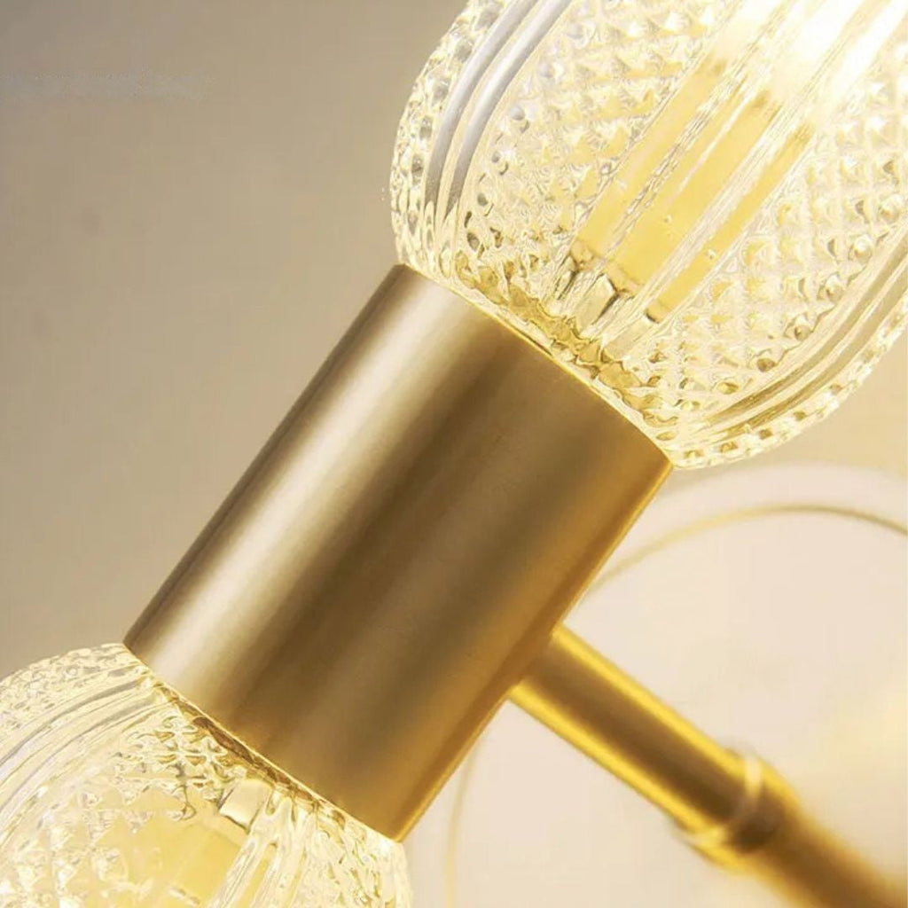 Arandela Dourada de Parede Interna Retro Elegance