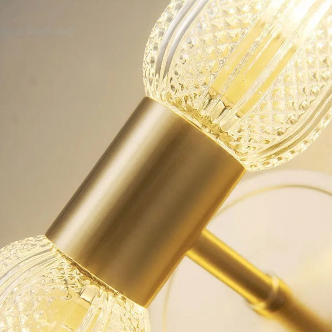 Arandela Dourada de Parede Interna Retro Elegance