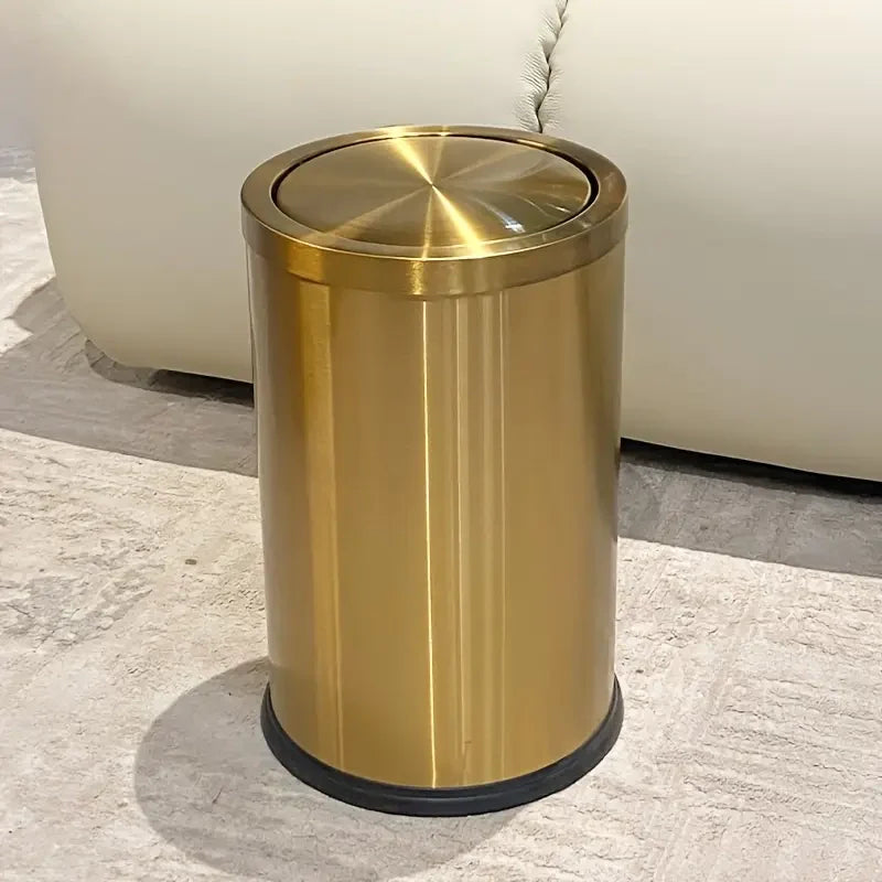 Lixeira Moderna Aço Inoxidável 9 Litros Dourado