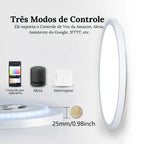 Luminária de Teto Plafon LED Redondo Inteligente Alexa Google Home